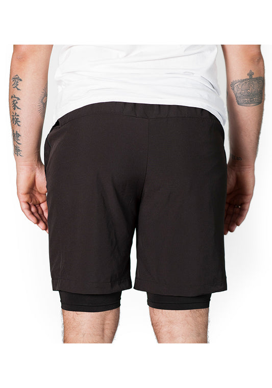 2in1 Kurze Sporthose mit integrierter Kompressionshose